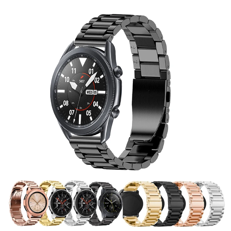 Metal 22MM Wristbands For Samsung Galaxy Watch 46mm Gear S3 Classic/Frontier Galaxy Watch 3 45mm Bracelet For Huawei GT Strap