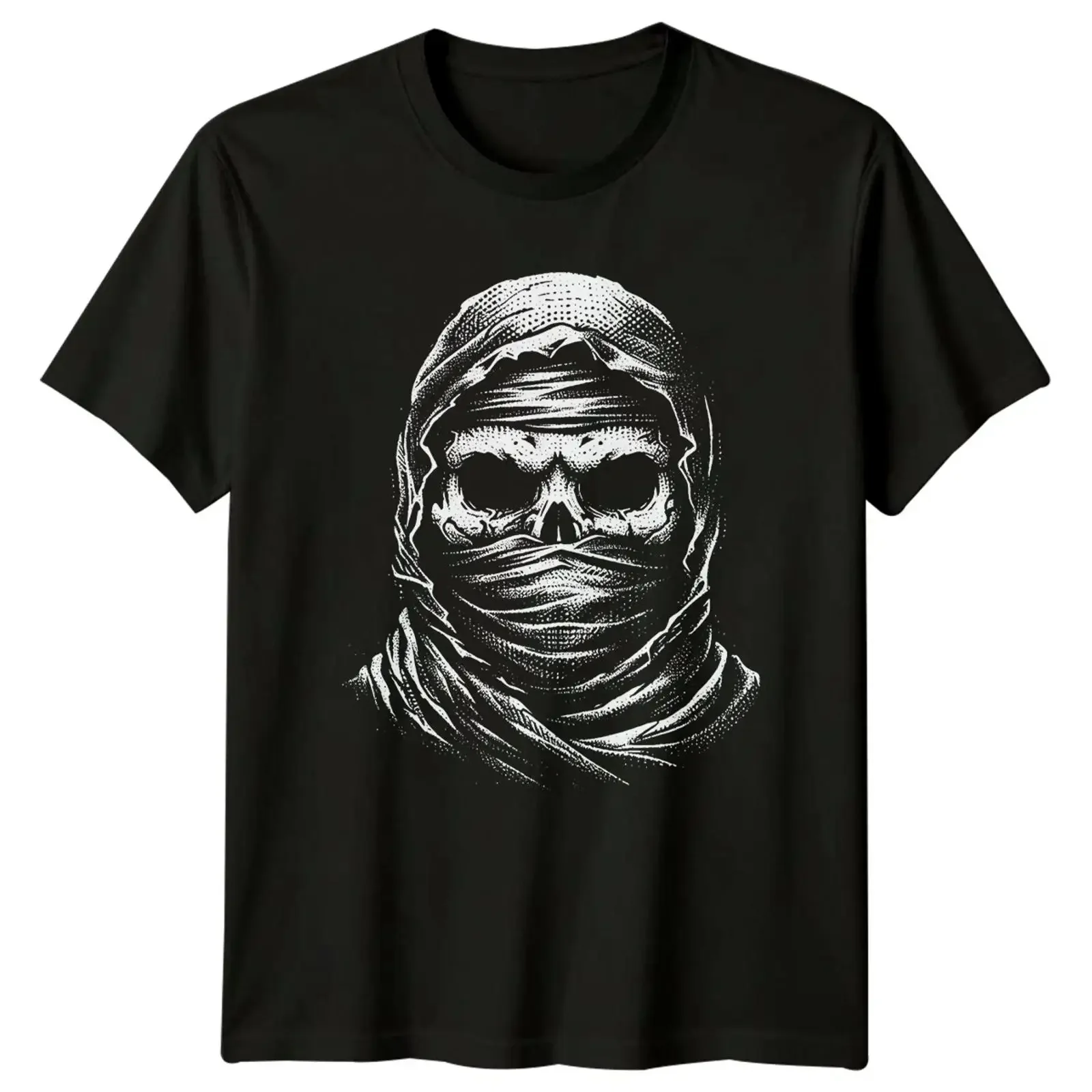 Skull Wrapped Band T Shirt Rock Music for Him vintage Washed Versatile Comfortable Stretched Top For Everyday Wear graphic