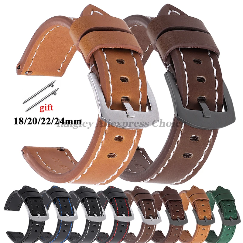 Ремешок для часов, спортивные винтажные кожаные ремешки для часов 18 мм, 20 мм, 22 мм, 24 мм для Huawei Watch GT4, 46 мм, ремень для часов Omega, аксессуары