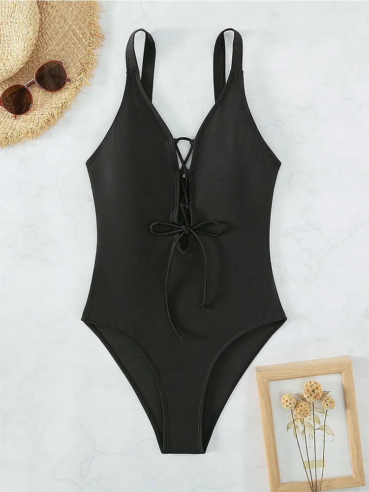 SHEKINI Costume da Bagno Donna Due Pezzi Imbottito Halter Regolabile Bandeau Bikini Top Costumi Due Pezzi Donna Vita Alta Controllo Addominale Bikini