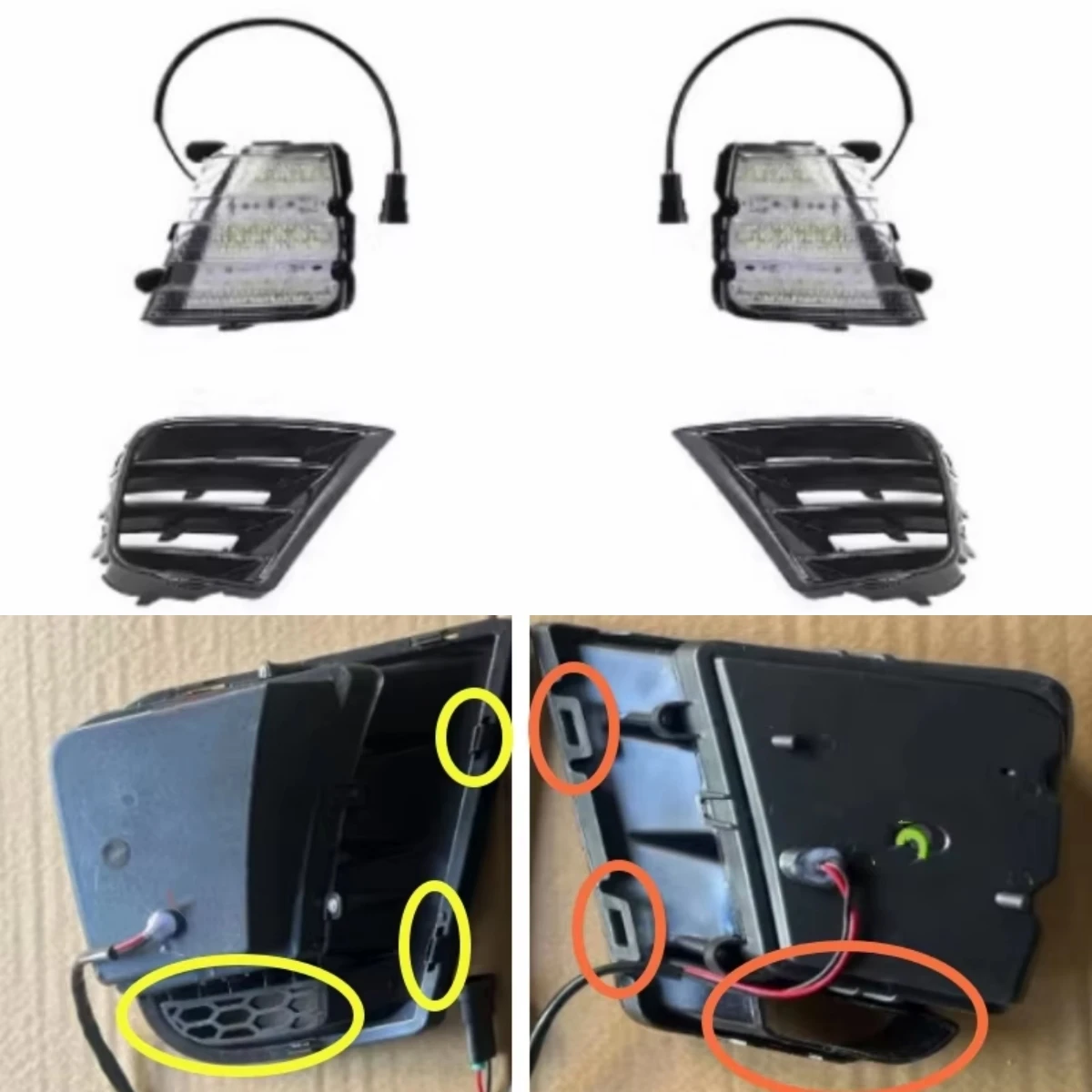 Fog Lamp Assembly Lampshade for Volkswagen vw POLO 11-19 Modified WRC Style Bumper Light Car Accessories