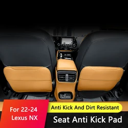 QHCP Car Seat Anti-Kick Mat Rear Air Outlet Anti-kick Mat Leather Seat Anti kick Pad Fit For Lexus NX 22-24 Interior Accessories