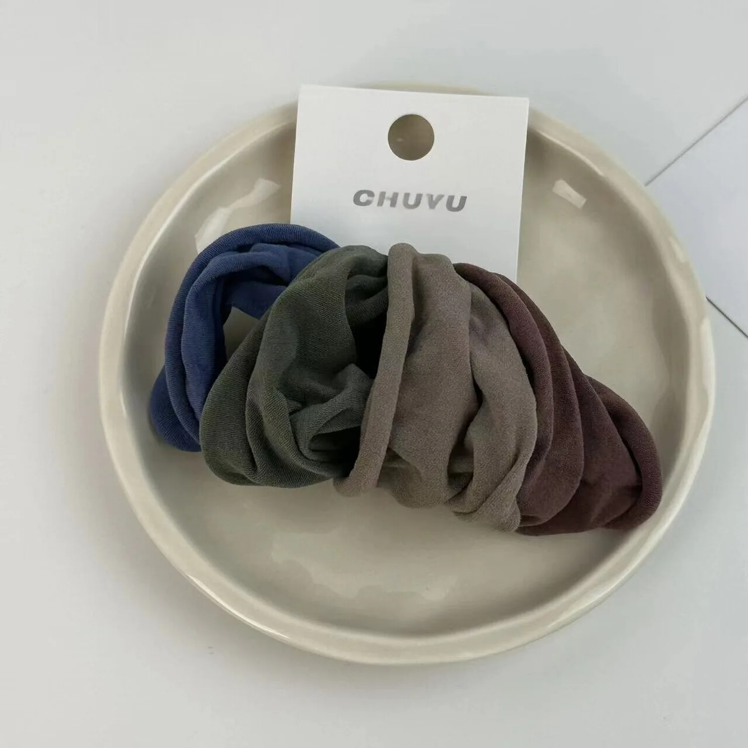 No Crease Hair Ties Seamless Wide Elastic Scrunchies for Women Cutecore Accessories Soft Ponytail Band Cozy Lounge Home Comfy