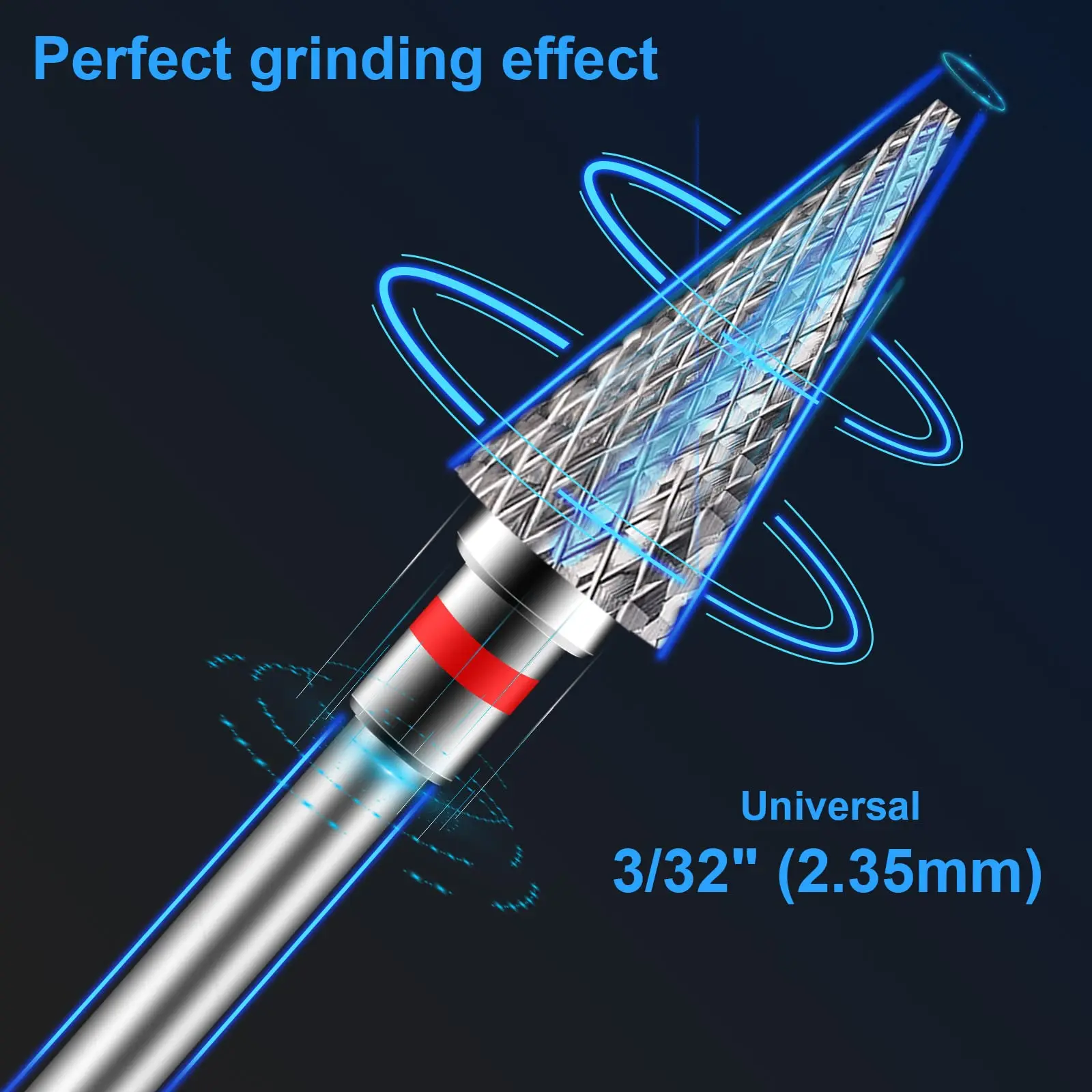 Juego de brocas para uñas de carburo de tungsteno, limas para manicura, máquinas herramientas para pedicura, accesorios para quitar cutículas, 2 uds.