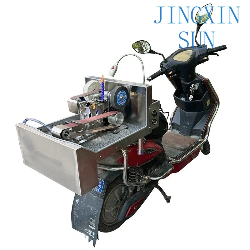 Double Belt Water Cooled Knife Sharpener Multifunctional Knife Sharpener Stall Entrepreneurship Mobile Knife Sharpener Belt Shar
