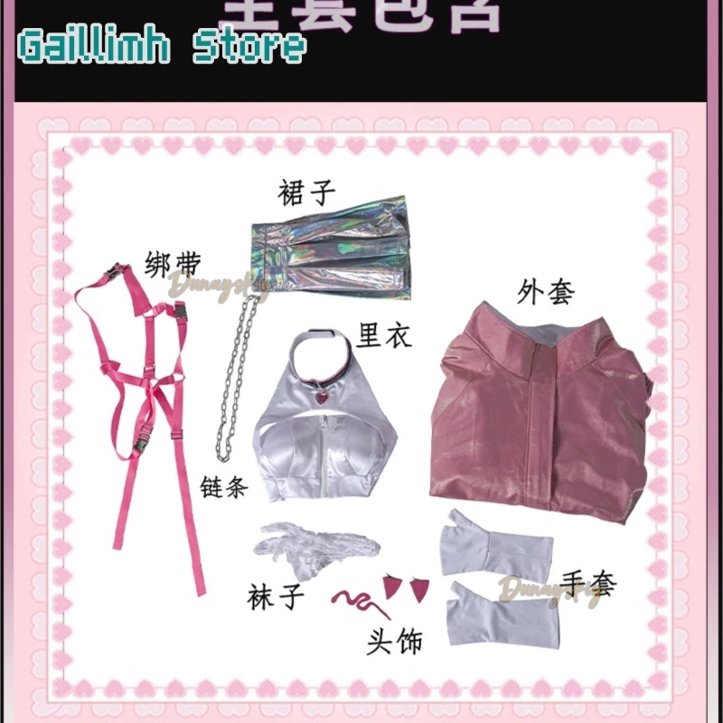 Goddess Of Victory Nikke Snake Cosplay 코스프레 의상 Pink Female Wig Full Set Anime Game Character Roleplay Outfit Halloween Party