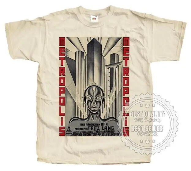 Metropolis 1927 T SHIRT Sci-Fi Movie Poster v30 Natural All Sizes S to 5XL