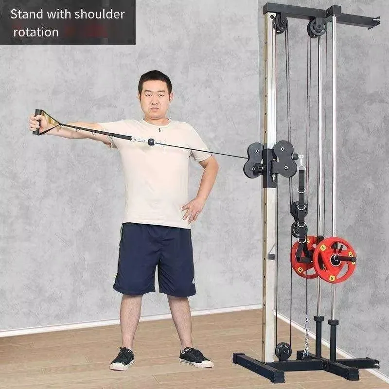 Wall Mounted Cable Cross Rack Station Pulley Tower Single Cross Machine Pin Load Selection Household Machine