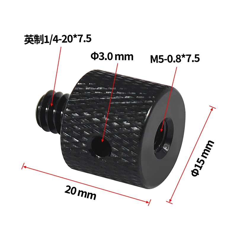 1/4 "-20 3/8-16 M6 M5 M8 M10 Stecker auf Buchse Schraube Mount Adapter für SLR Kameras Stativ Kugelkopf Konverter Fotografie Zubehör – Detail 8