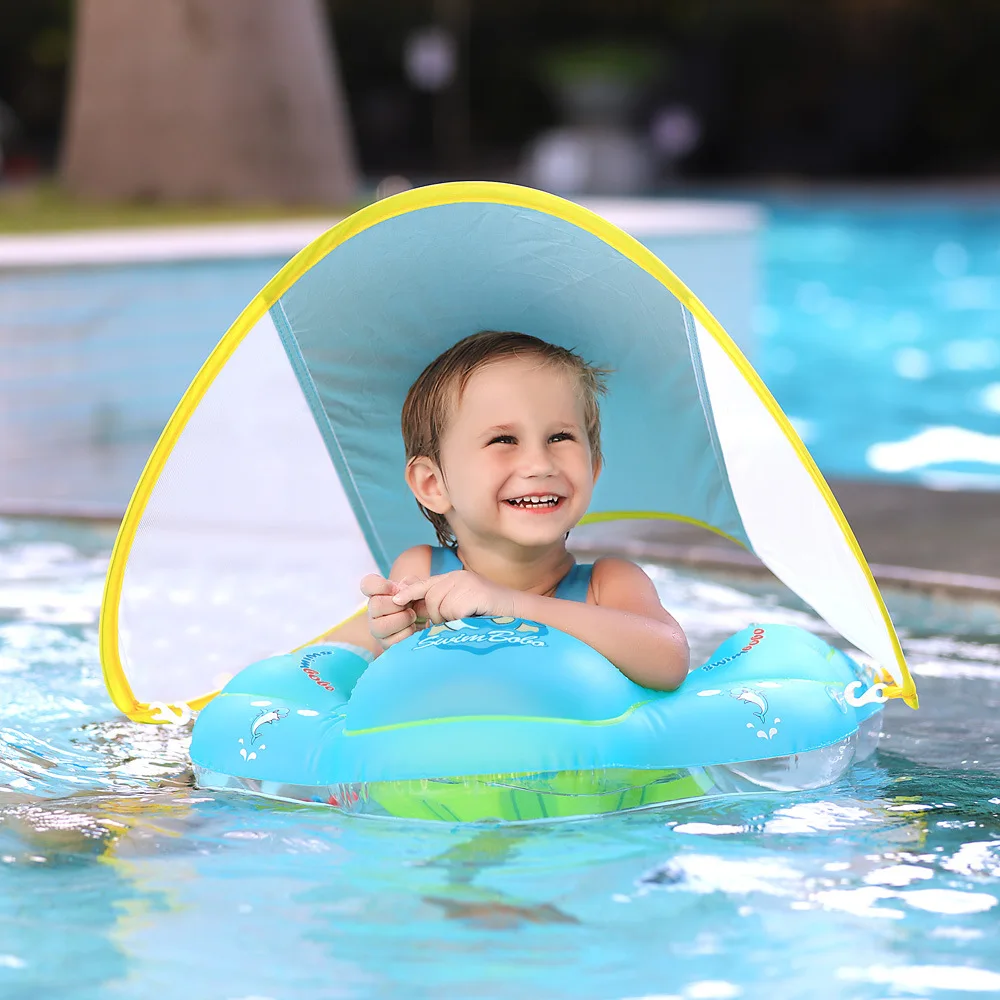 

Baby Float Lying Swimming Rings Infant Waist Swim Ring Toddler Swim Trainer Non-inflatable Buoy Pool Accessories Toys