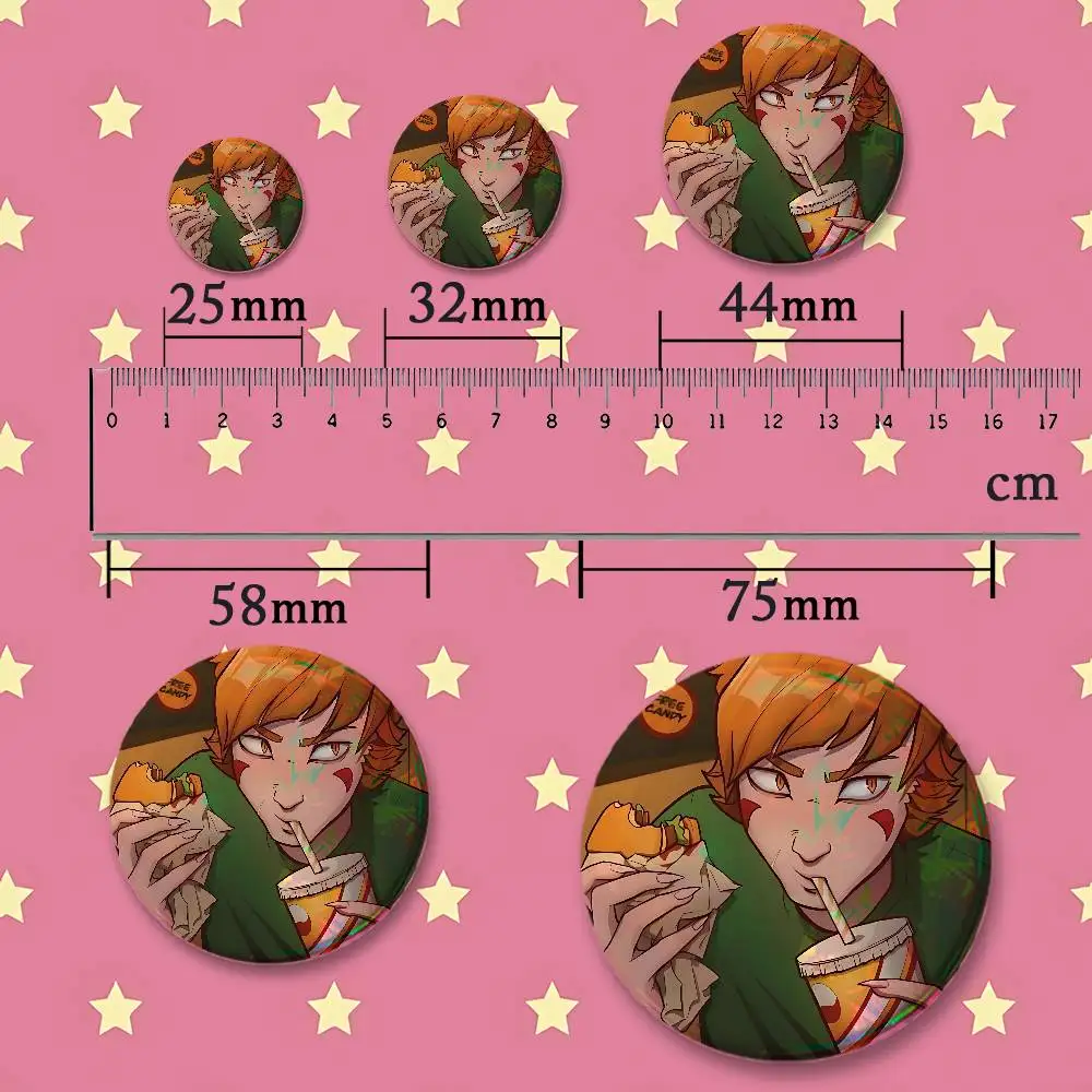 Ren YKMET HD Print Badges Pretty Round Display Brooches IP merchandise 32mm 58mm 75mm 44mm 25mm