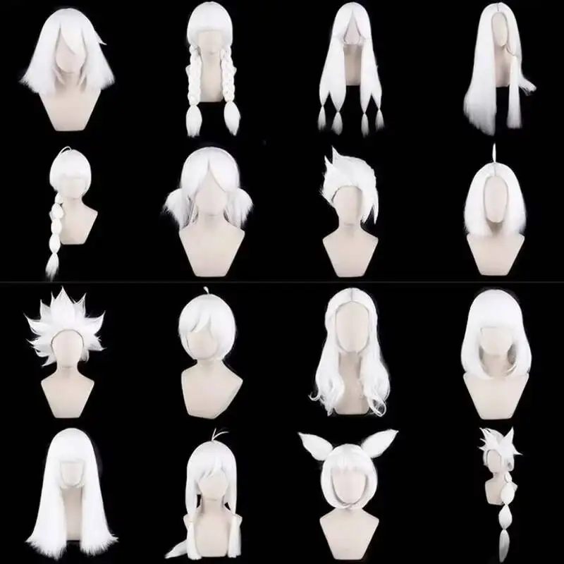 

Sky Awaits White Wig Cosplay Children Of Light Daleth Synthetic Hair Heat Resistant Wigs