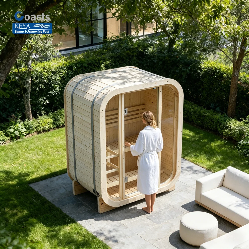 New Design Family Size 1 Person Small Sauna Indoor House With Electric Sauna Heater 3Kw Saunas Outdoor