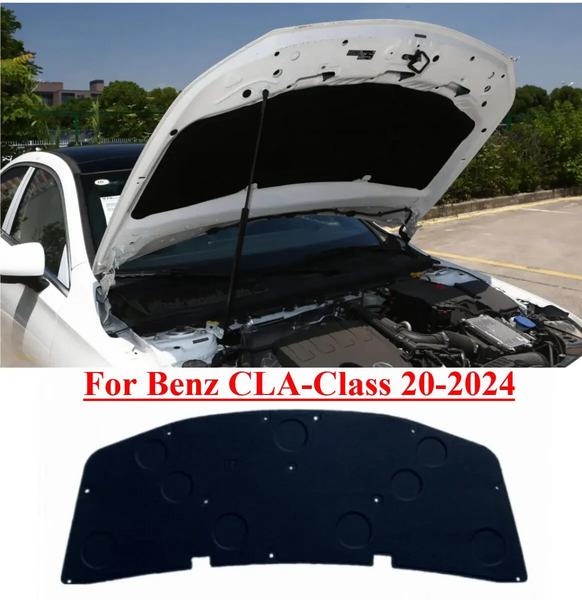 Engine Cover Hood Insulation Pad Heat Shield Blanket For Benz CLA-Class 20-2024