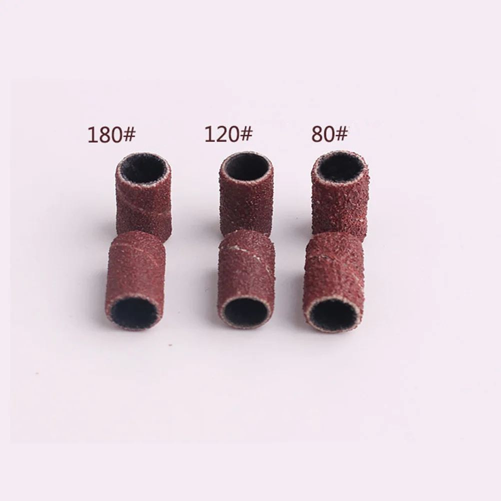 200 قطعة رأس مطحنة الرملي الفرقة الصلب اكسيد الالمونيوم ل مسمار لقمة ثقب مانيكير أداة مجموعة باديكير الكهربائية الملمع اكسسوارات #6