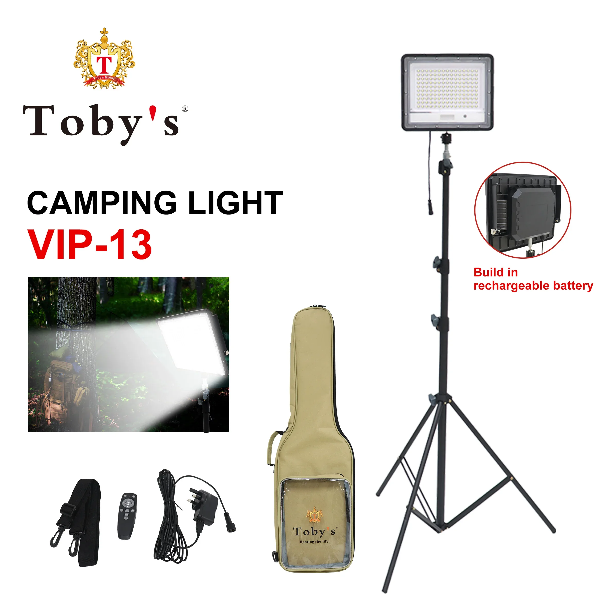 Portable Led Fishing Rod Outdoor Lights adjustable height Camping Light Stand With Waterproof Lamp