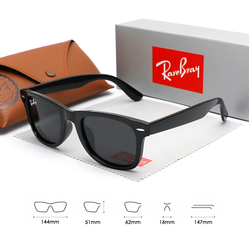 نظارات شمسية مربعة مستقطبة أنيقة من RareBray كبيرة الحجم مضادة للوهج ومرآة للسائق UV400 للرجال والنساء