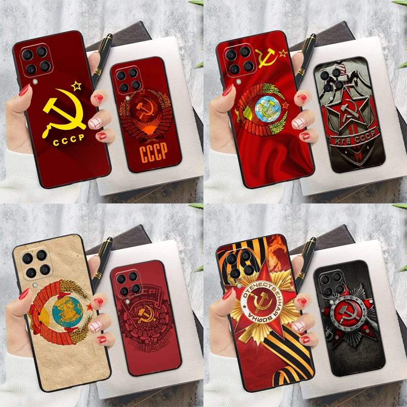 Russia Soviet Emblem Flag Case For Samsung Galaxy M15 M55 M13 M23 M33 M53 M31 M51 M14 M34 M54 M20 M30s M12 M32 M52