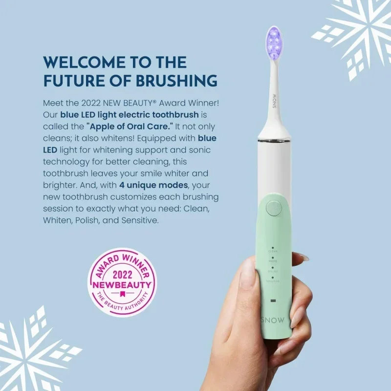 QWSNOW Electric Toothbrush-Rechargeable Electronic Brush for Adults - Whitening & Cleaning Powered w/Sonic Technology-Green