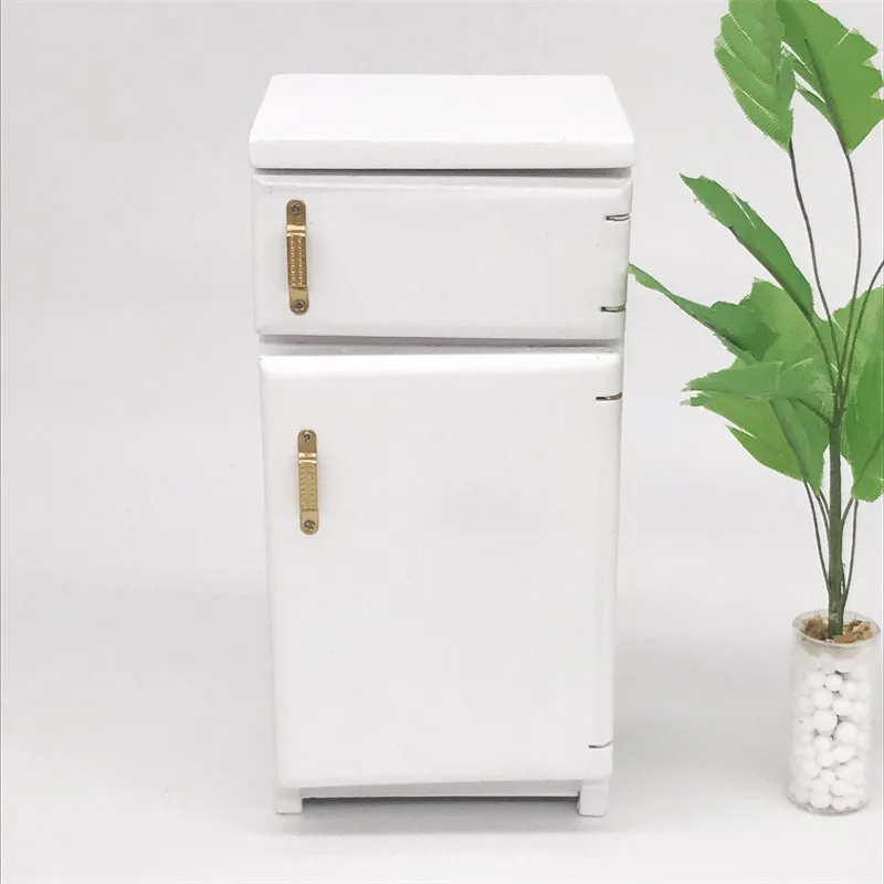 1:12 dollhouse Mini Home, miniature furniture scene, mini furniture, white refrigerator
