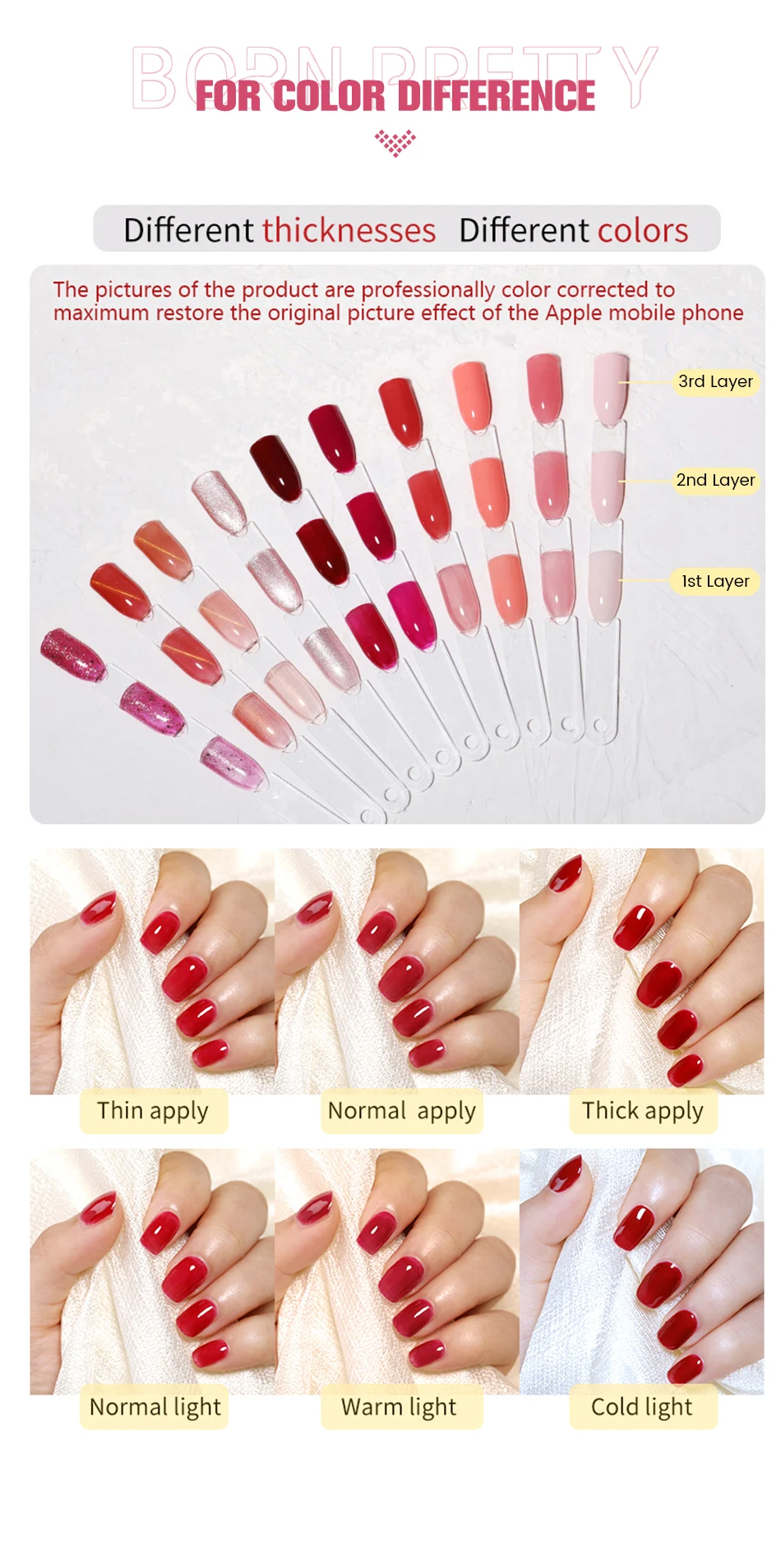 BORN PRETTY 10ml Rosa Glas Katzen-Magnetgel Nude Semi-Permanenter Magnet Soak-Off UV-Gel Nagellack Maniküre Nagelzubehör – Detail 9