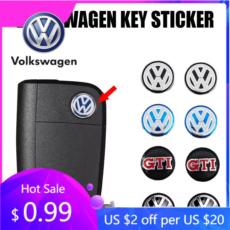 

Наклейка с логотипом для автомобильного ключа 14 мм для VW Volkswagen Jetta MK5 Golf, эмблема для ключа-пульта для Volkswagen VW Golf GTI Passat Tiguan Arteon