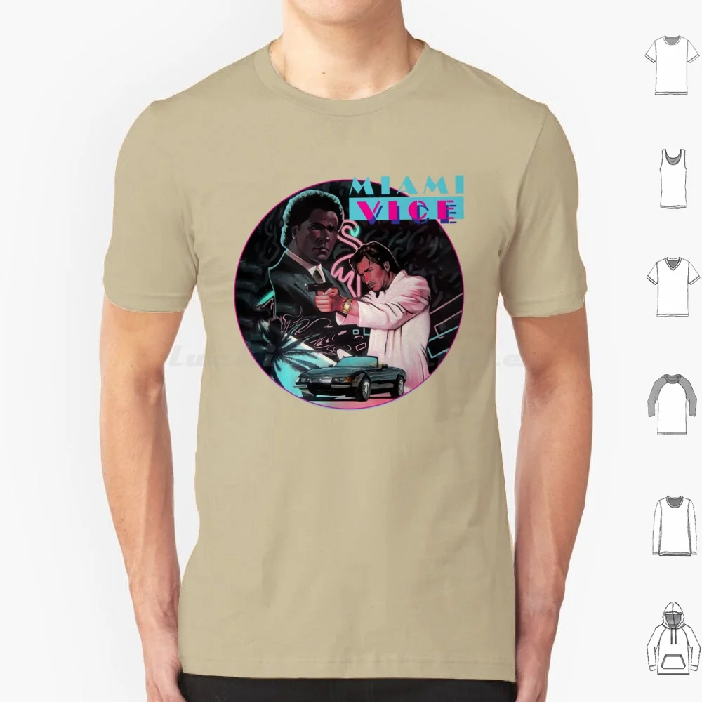 Camiseta de Miami Vice 80's 6xl, camiseta fresca de algodón Miami Vice 80s Vice Retro Florida Heat Vintage Vaporwave Sunset 1980s Beach