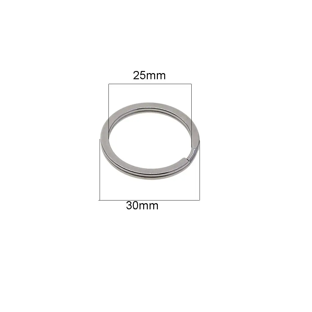 Key Chain Rings Stainless Steel Split Jump Rings Sturdy Jewelry Connectors for DIY Lobster Clasp and Charms
