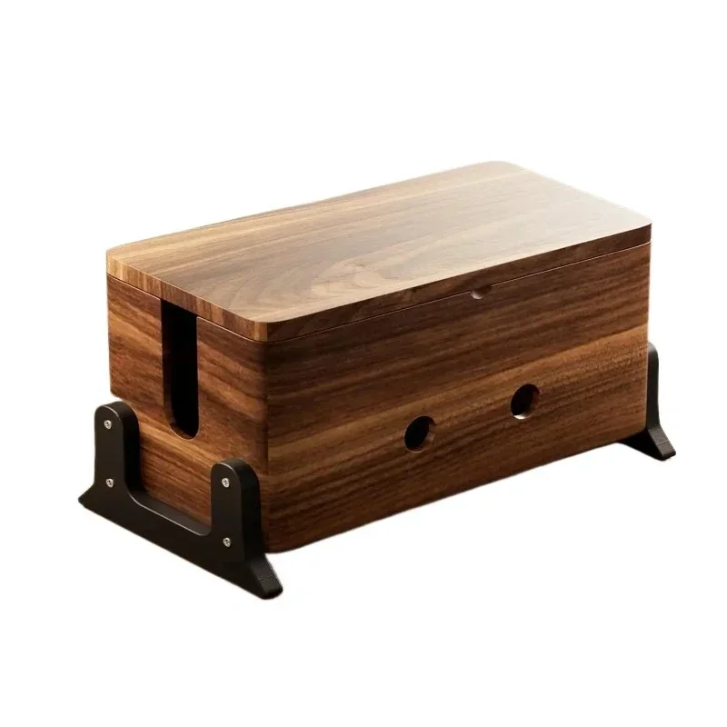 Large Wooden Cable Management Box Storage Cable Hider Power Cords and Wires Storage Floor Desktop Office Home