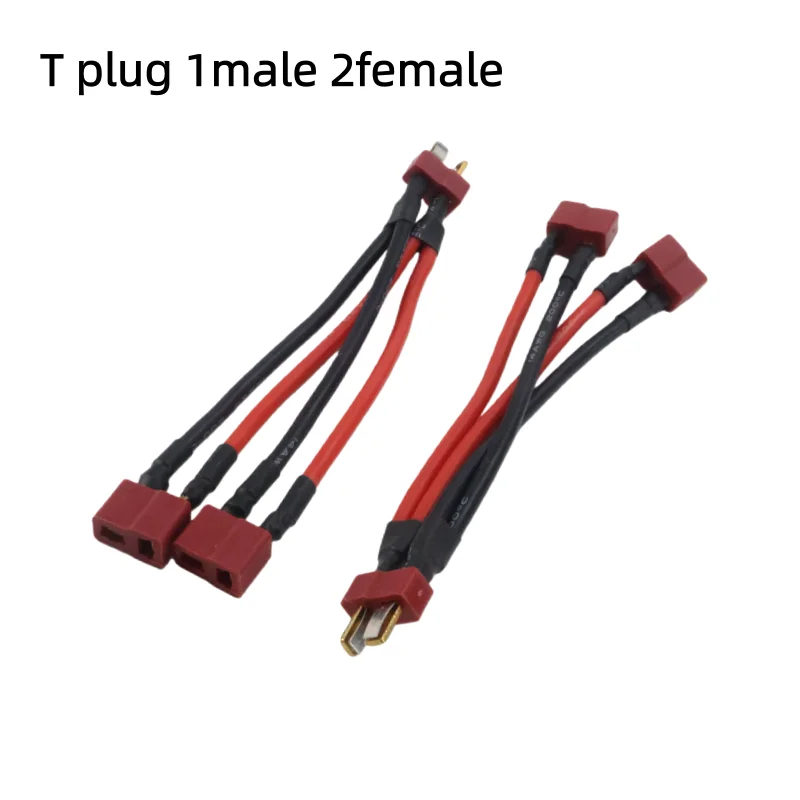 1pcs T Plug Parallelle Batterij Connector Kabel T-Plug Y Draad 14AWG 10CM Siliconen Kabel voor RC Lipo DIY Quadcopte Vaste Vleugel Model