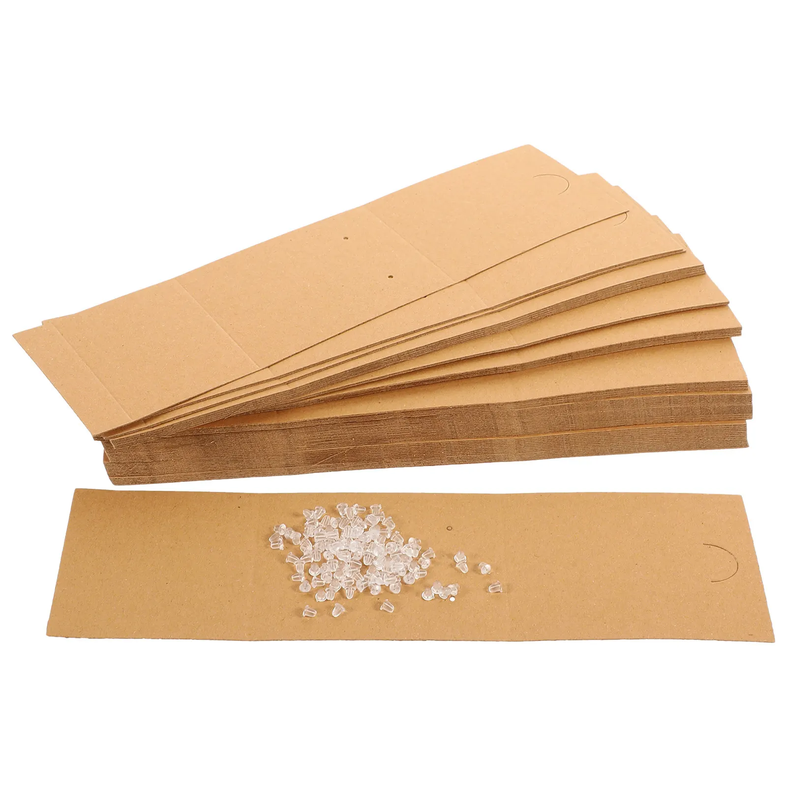 

100 шт. картонных карточек для демонстрации серег, украшений и бижутерии из крафт-бумаги для организации хранения и демонстрации серег, ожерелий, пусет