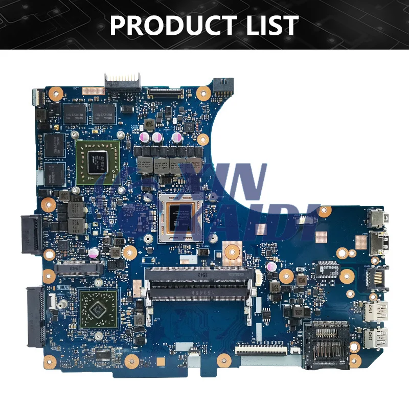 Notebook Moederbord Voor ASUS N551Z N551ZU N551ZU Laptop Moederbord Met A10-7400P FX-7600P CPU V2G GPU 100% Getest OK