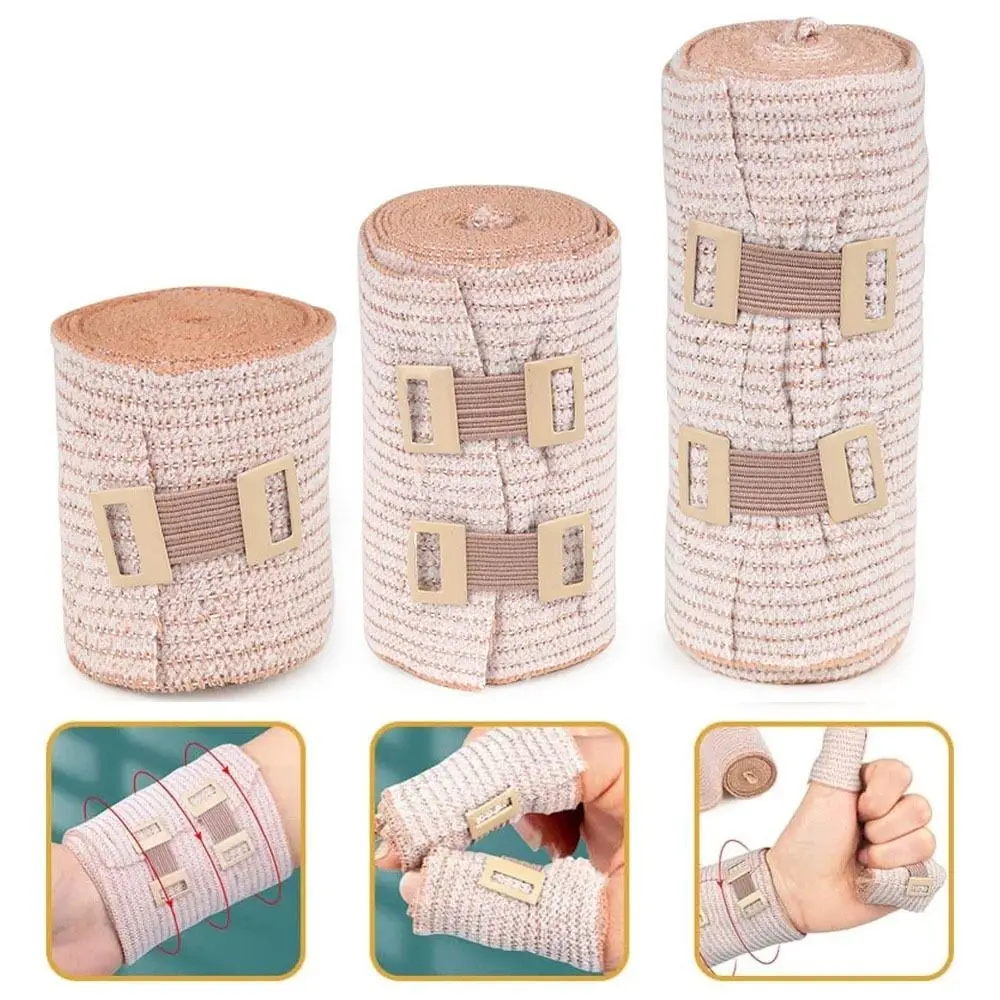 High Elasticity Elastic Bandage Wrap with Clip Closure Breathable Elastic Tendon Bandage Comfortable Low Sensitivity