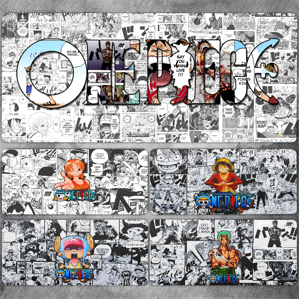 Anime O-One P-Piece L-Luffy Z-Zoro Mousepad Large Keyboard Desk Mat Gaming Mouse Pad LockEdge Non-slip Mat