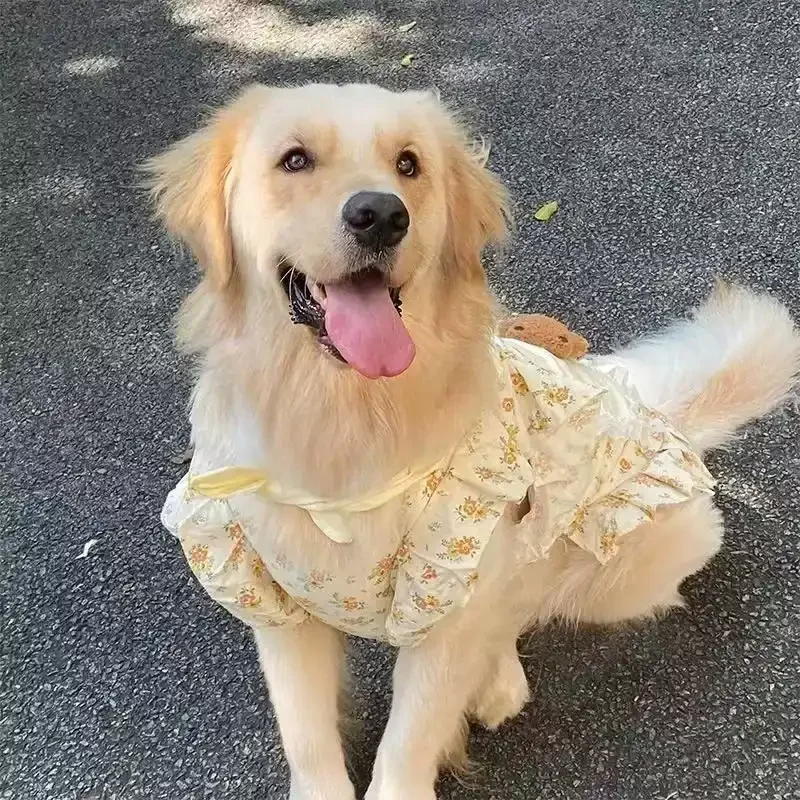 Pet Dog Clothes, Medium-sized, Large Dog, Super Cute Floral Patterns
