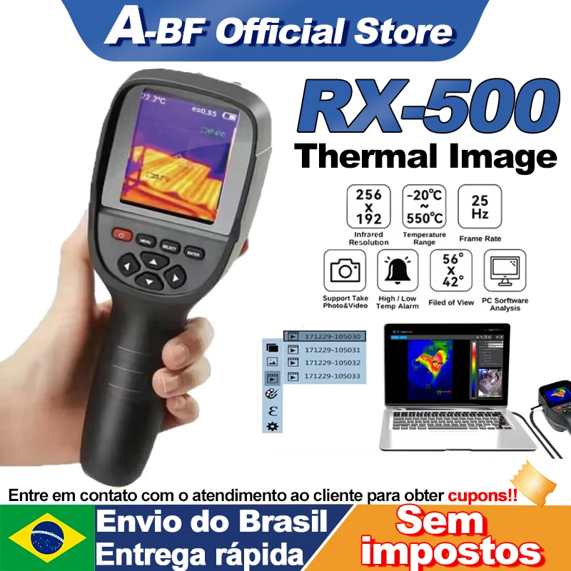 A-BF RX-500 Similar to UNI-T UTi260B Infrared Thermal Imager Digital Thermal Imaging Camera Real Time Live Infrared Thermometer