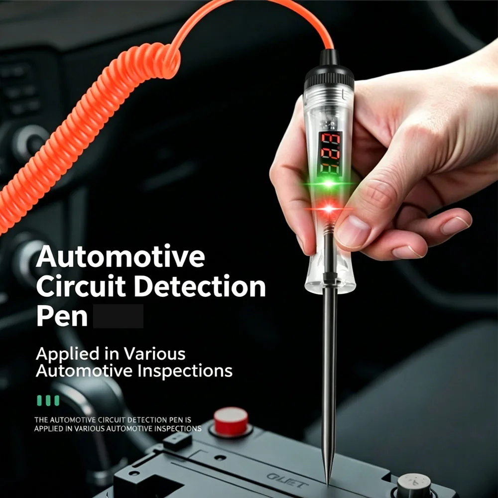 12V 24V Car Voltage Test Pen Auto Circuit Repair Detector Light Electrician Auto Circuit Tester Portable Vehicle Diagnostic Tool