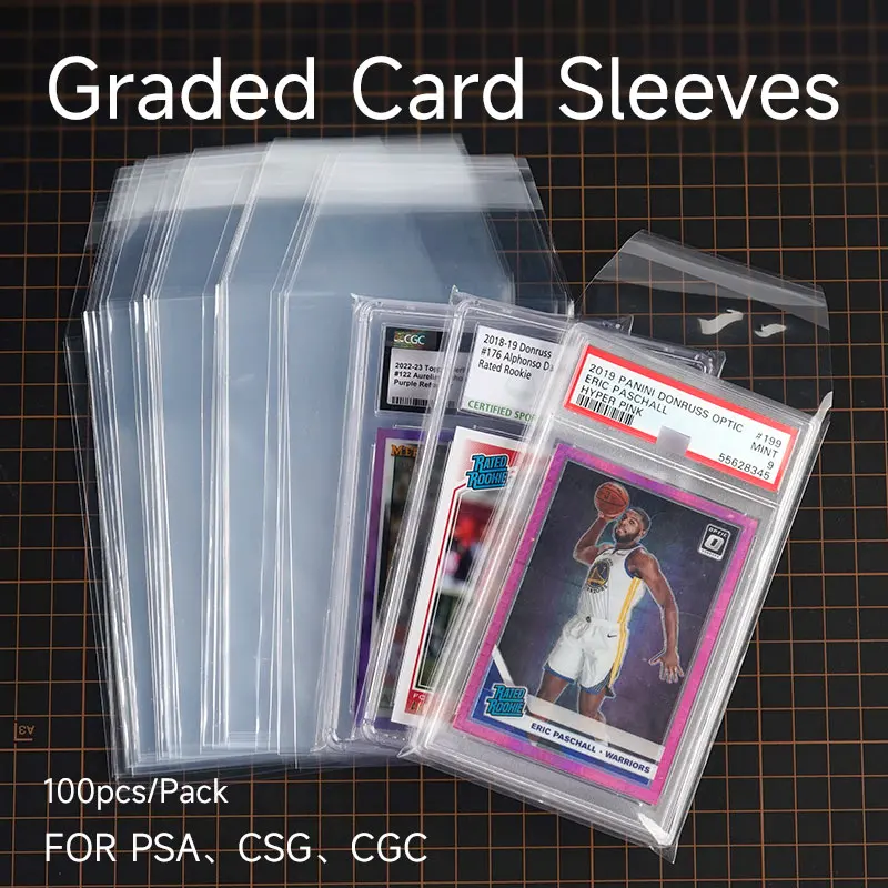 100pcs Pack Graded Card sleeves Holders Sleeves Bags, For PSA/BGS/SGC/CGC，For BGS Graded Card