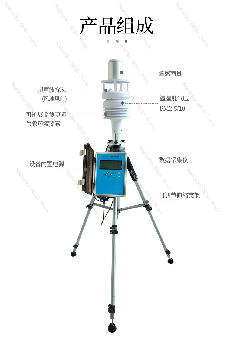 

Portable Ultrasonic Weather Station - Handheld Environmental Meter for Outdoor Use
