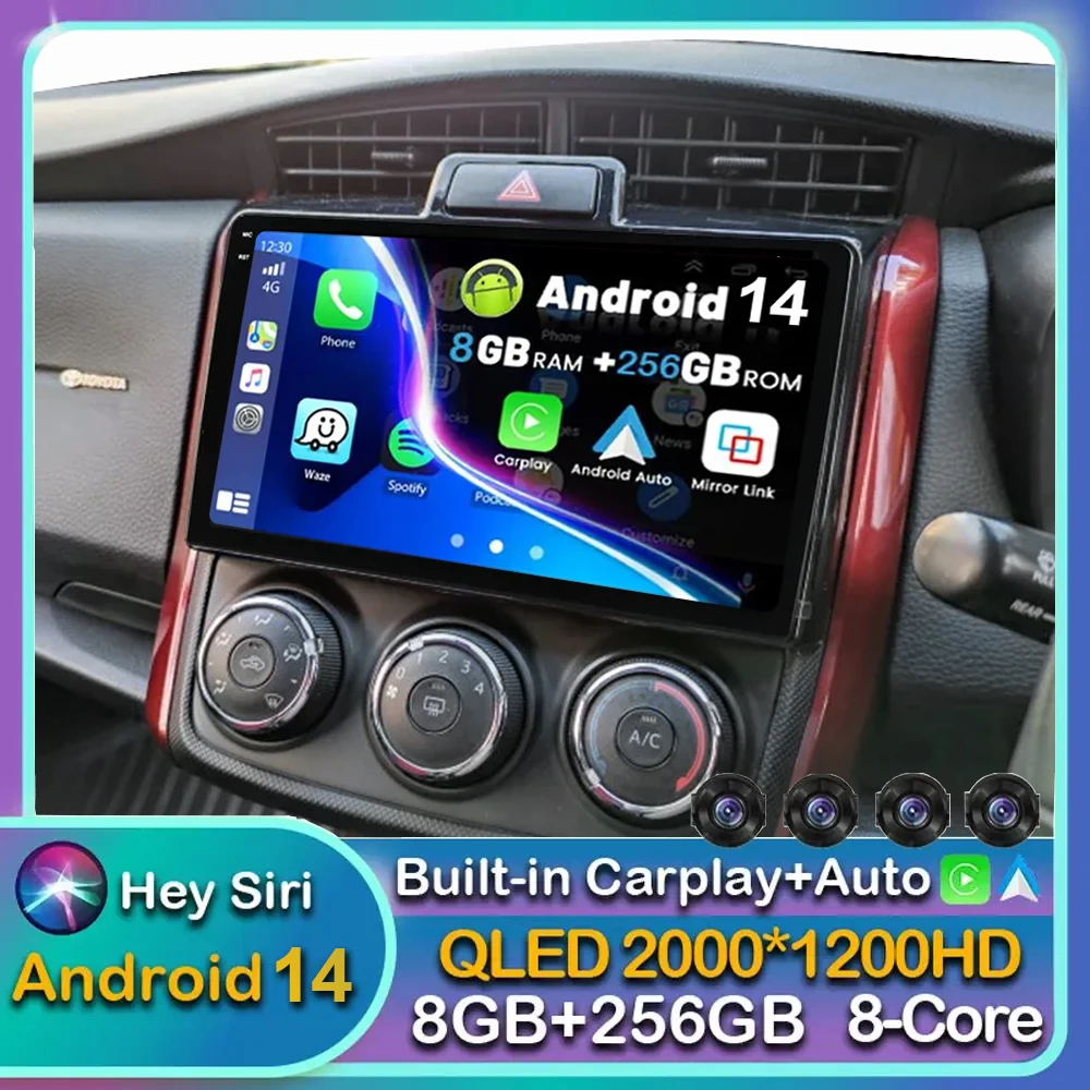 Android 16 Carplay For Toyota Corolla Axio 2 Fielder 3 E160 2012 - 2018 2019 2020 2021 Car Radio Multimedia Player Video Stereo