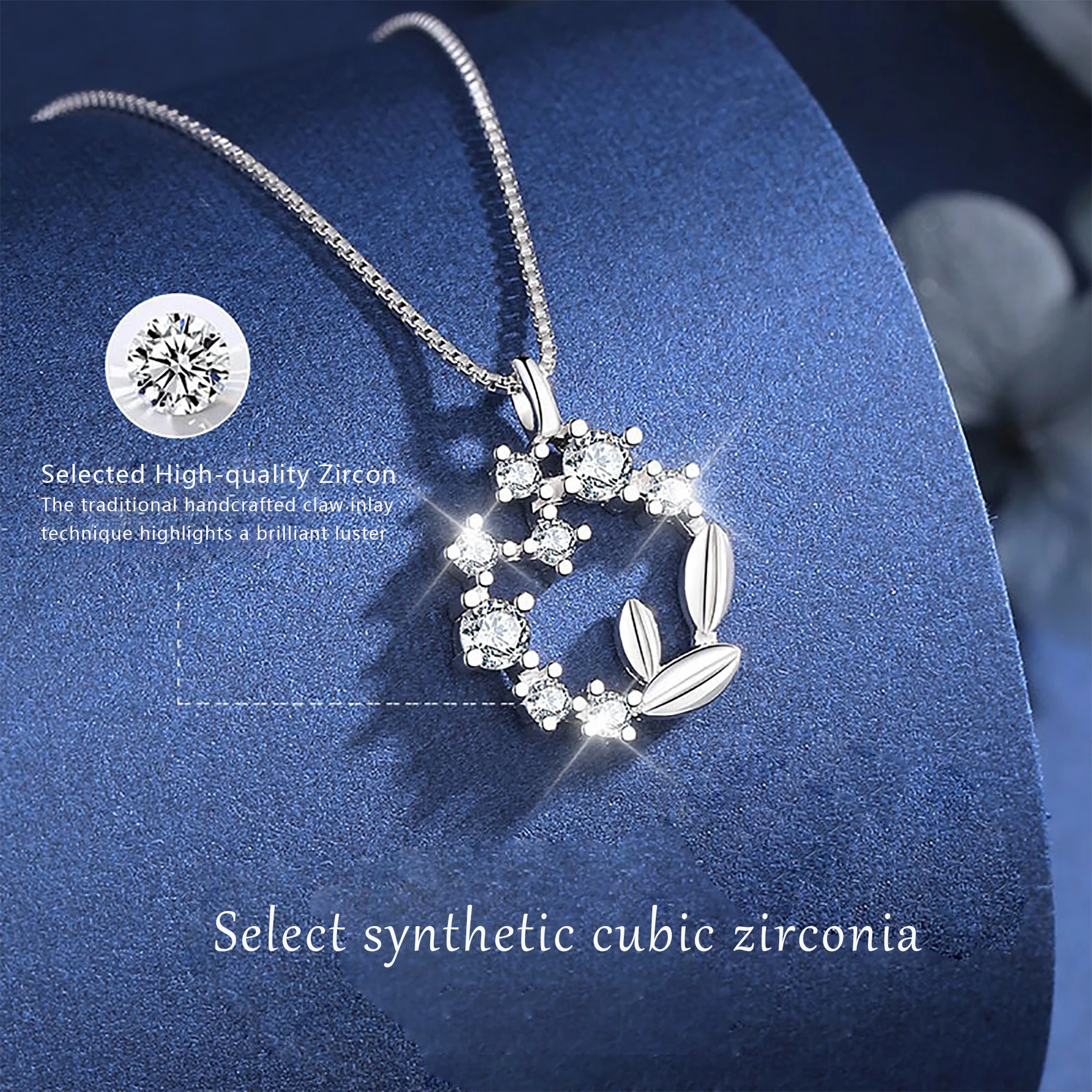 

Счастливый венок из муассанита, легкая роскошь, нишевое и высококачественное колье из чистого серебра, праздничный подарок для вашей подруги MNYTL231