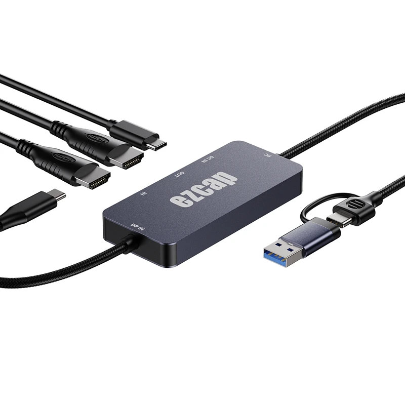 4K HDMI Video Game Capture Card GameLink DP Game Host Camera Live Streaming Device Game Recorder USB3.0 Typec Audio Video Record