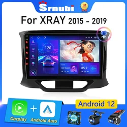 Srnubi Android 12 Carplay Car Radio for LADA X Ray Xray 2015 - 2019 Multimedia Player 2 Din Navigation GPS Autoradio Stereo DVD