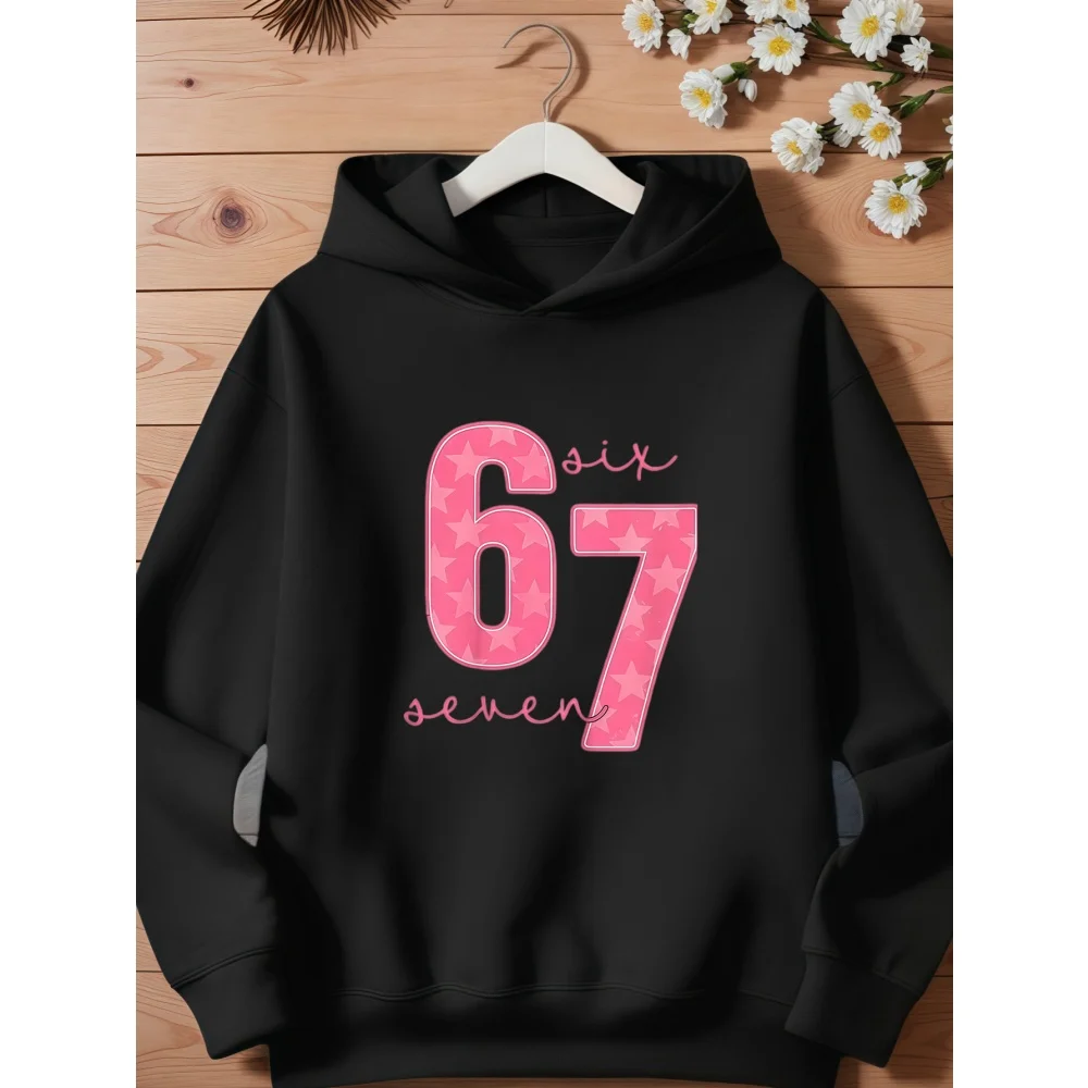 فتاة 67 ميمي مطبوعة الخريف / الشتاء الأطفال عارضة مريحة مقنعين الرياضة هوديي