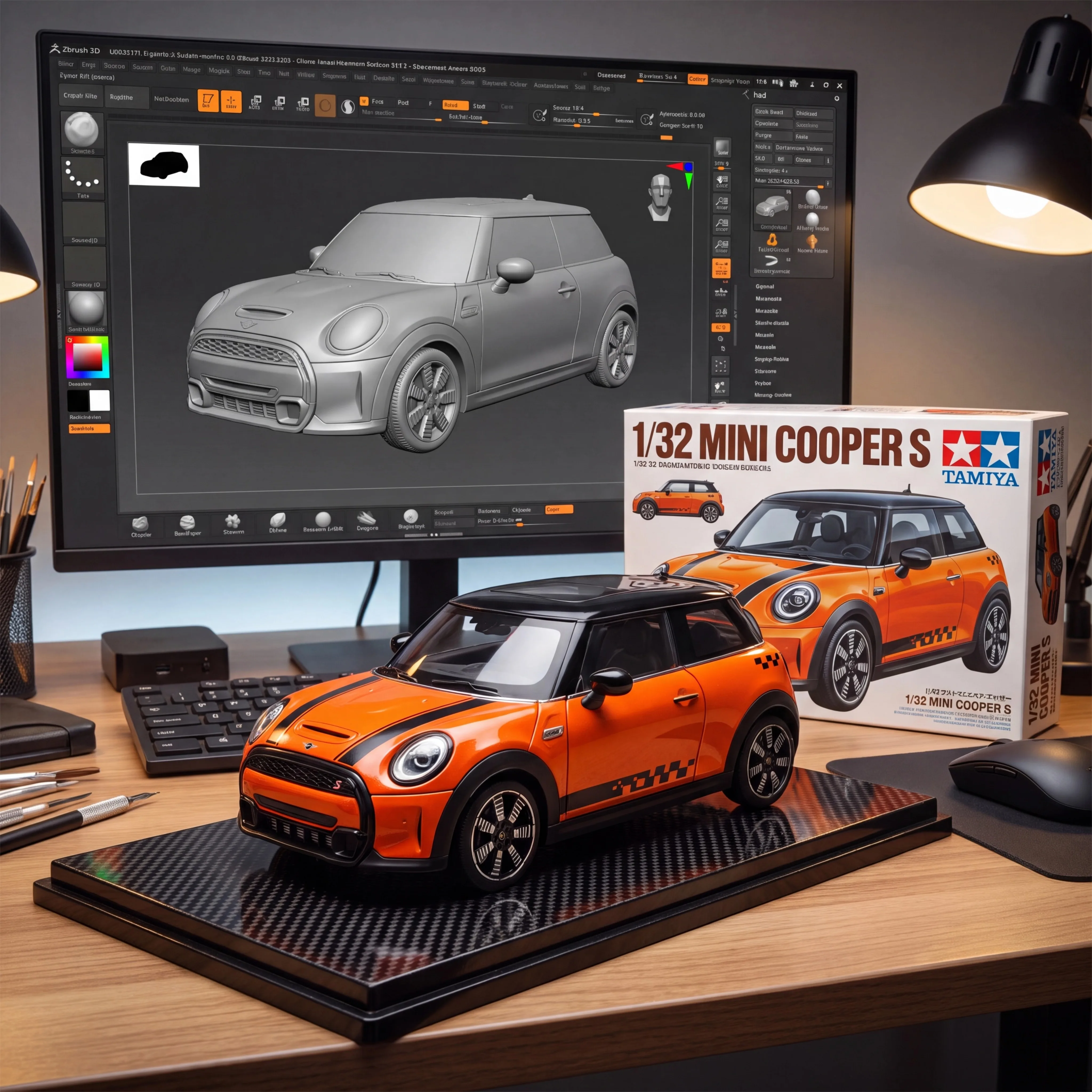 1:24 Mini Cooper S Alloy Metal Diecast Model Car Home Trendy Ornaments & Computer Desktop Decoration High Simulation Vehicle