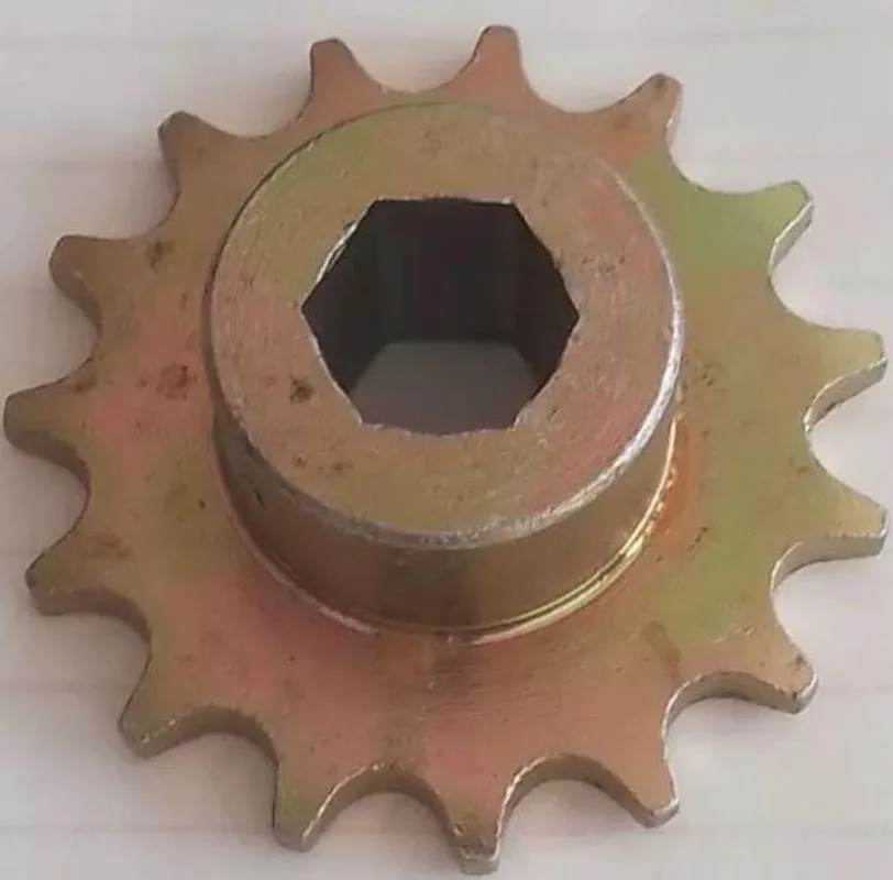 Seeder accessories, suitable for 4/8B sprockets, 420 and 428 sprockets with hexagonal hubs, ranging from 12 to 28 teeth.