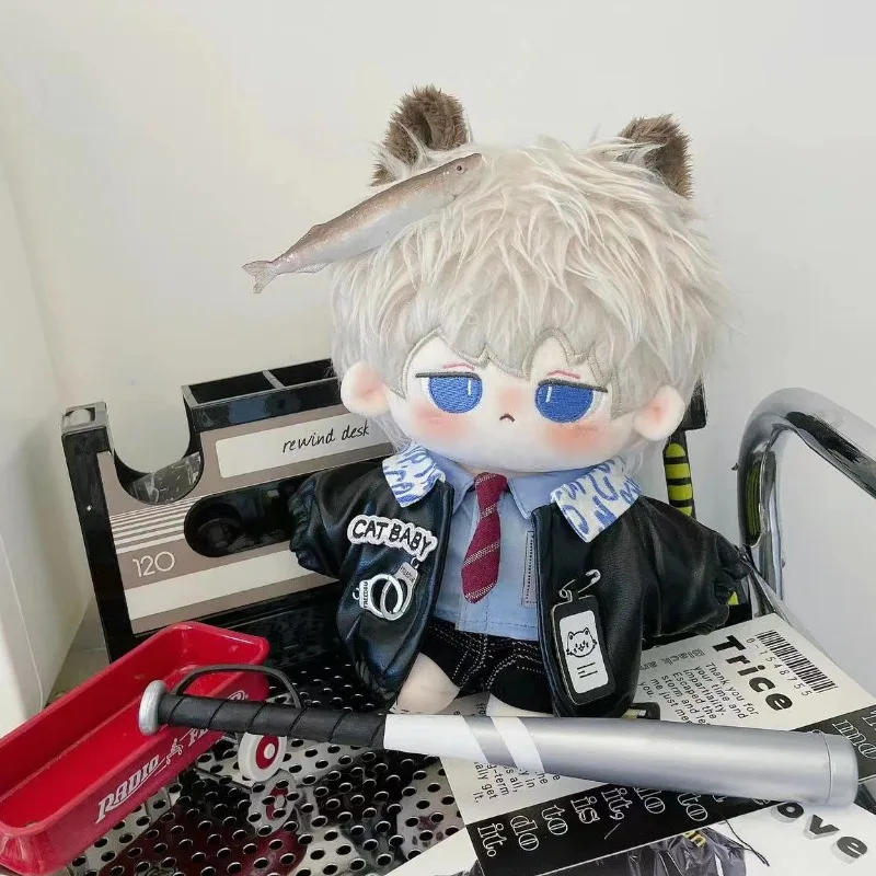 20cm Plush Dolls Clothes Cool Cool Police Class Doll Kpop Idol Anime Cosplay Kawaii Black Outfit Toys Accessories In Stock