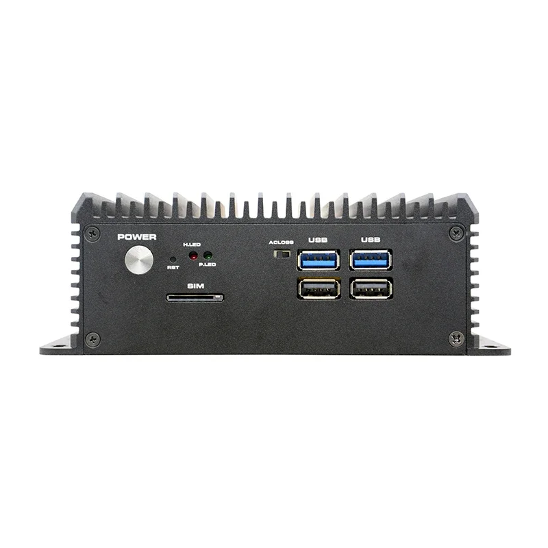 i5-6200U Fanless Embedded mini box PC  industrial computer  IPC 4K DP  2* HD   2*RS232 DC 12V