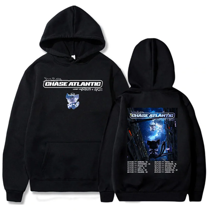 Lost in Europe and UK Tour 2025 Hoodies Chase Atlantic Rock Band Graphic Sweatshirts Fleece Winter Long Sleeve Hooded Pullovers
