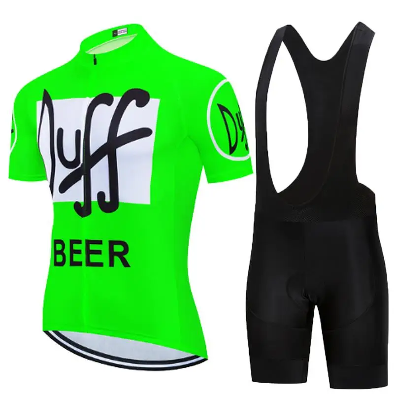 Summer Men\'s Cycling Jerseys Set 2024 DUFF Red MTB Bicycle Short Sleeve Outdoor Clothes Quick Dry Ropa De Ciclismo Hombre